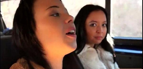  Three babes hitchhike and get pounded by nasty strangers